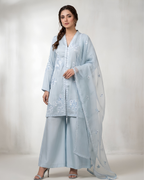 Blue Shamboz Silk Hand Embroidered Kurta Set