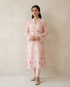 Arri Floral Embroidered Silk Lawn Kurta Set