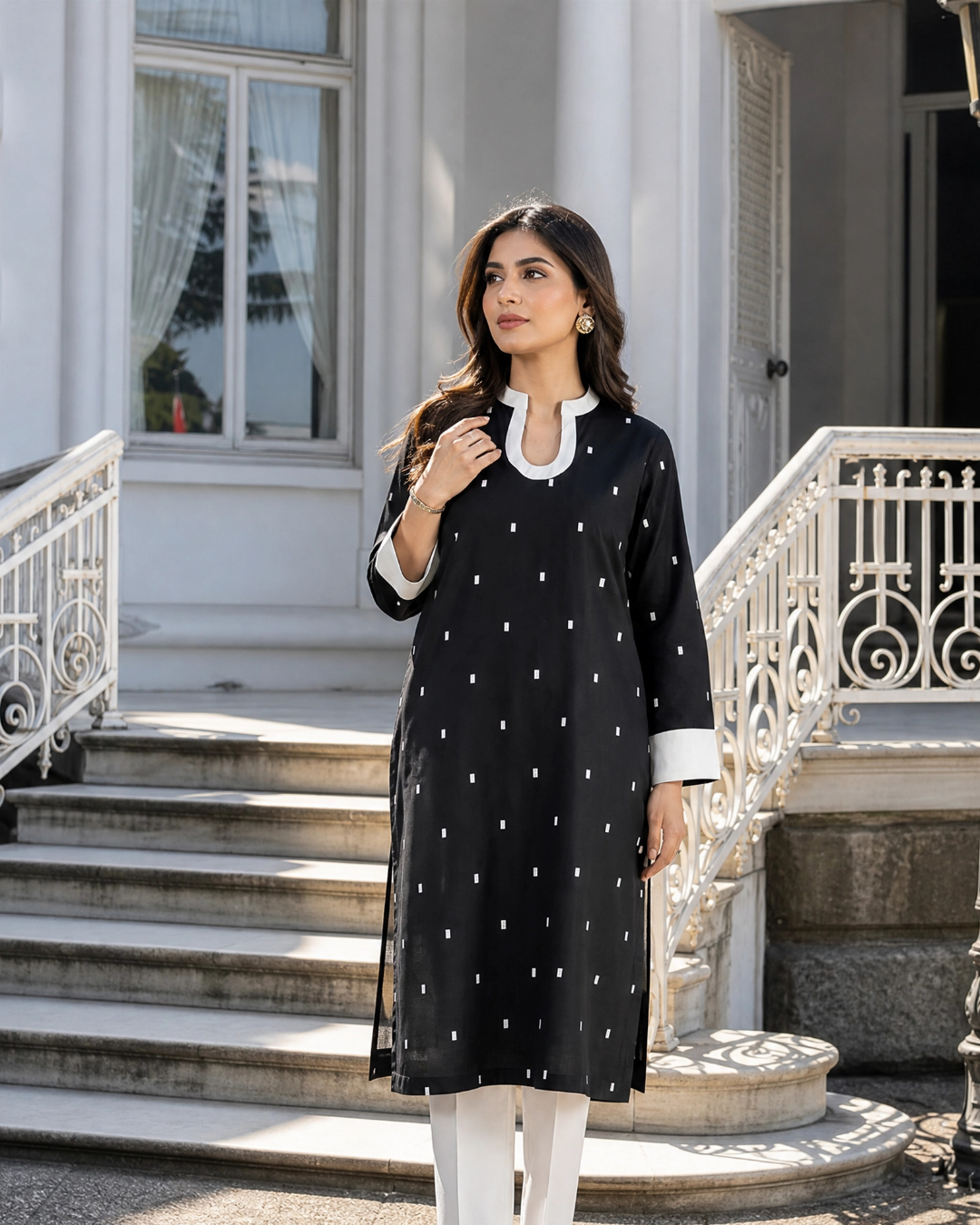Black Lawn Kurta