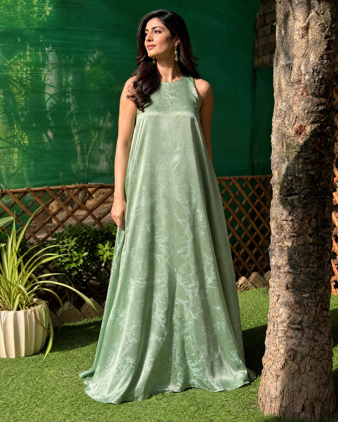 Teal  Shamboz Floral Dress