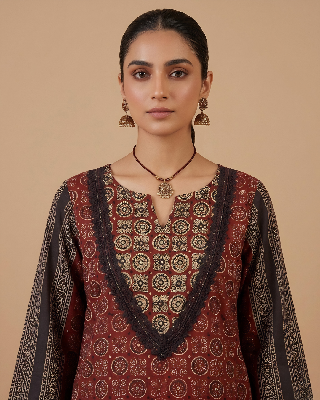 Ajrek Print Co-ord Kurta Set