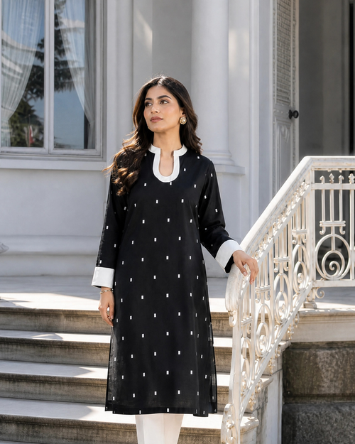 Black Lawn Kurta