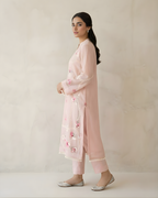 Arri Floral Embroidered Silk Lawn Kurta Set