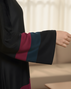 Black Velvet Colour Block Co-ord Set – Teal & Maroon Panels