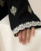 Black Hand Embroidered Grip Kurta Set