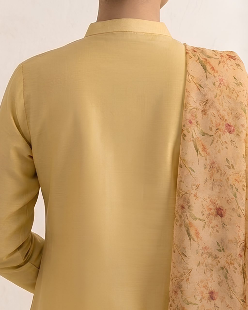 Yellow Loomnet Hand Embroidered Floral Kurta Set