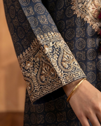 Embroidered Ajrek Silk Kurta